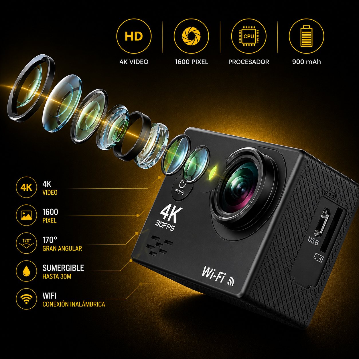 Cámara GoPro Acuática Ultra HD 4K